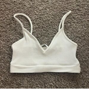 Altar'd State Cream Ribbed Bandeau